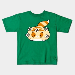 Pudgy Flower Tabby Kids T-Shirt